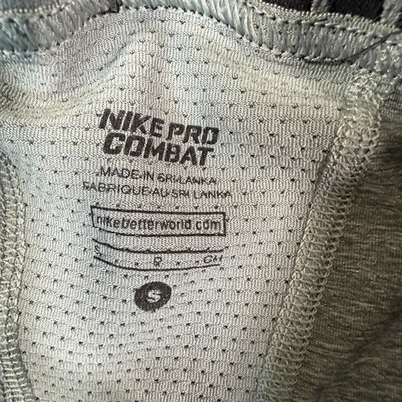 Nike Pro Pants Women S Gray Black Compression Tights Dri-FIT Combat Padded Gym - Picture 2 of 9
